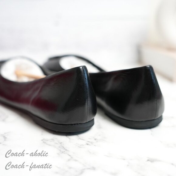 NIB Tory Burch Georgia Leather Ballet Flats in Black - Picture 10 of 10